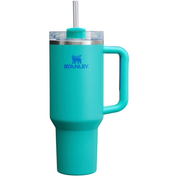 Stanley Aquamarine Blue Tumbler 40 oz Quencher H2.0 FlowState Water Cup NEW - Picture 2 of 5